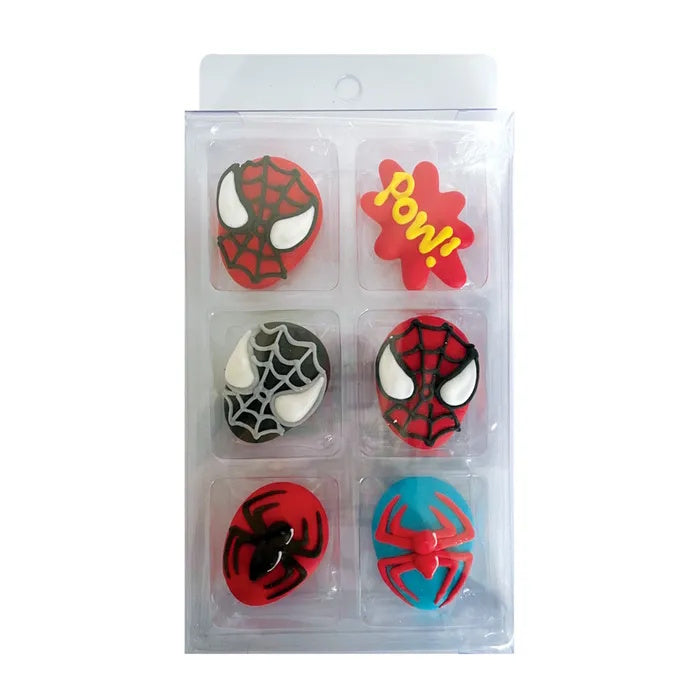 Sugar Icing Decorations 6pk - Spiderman