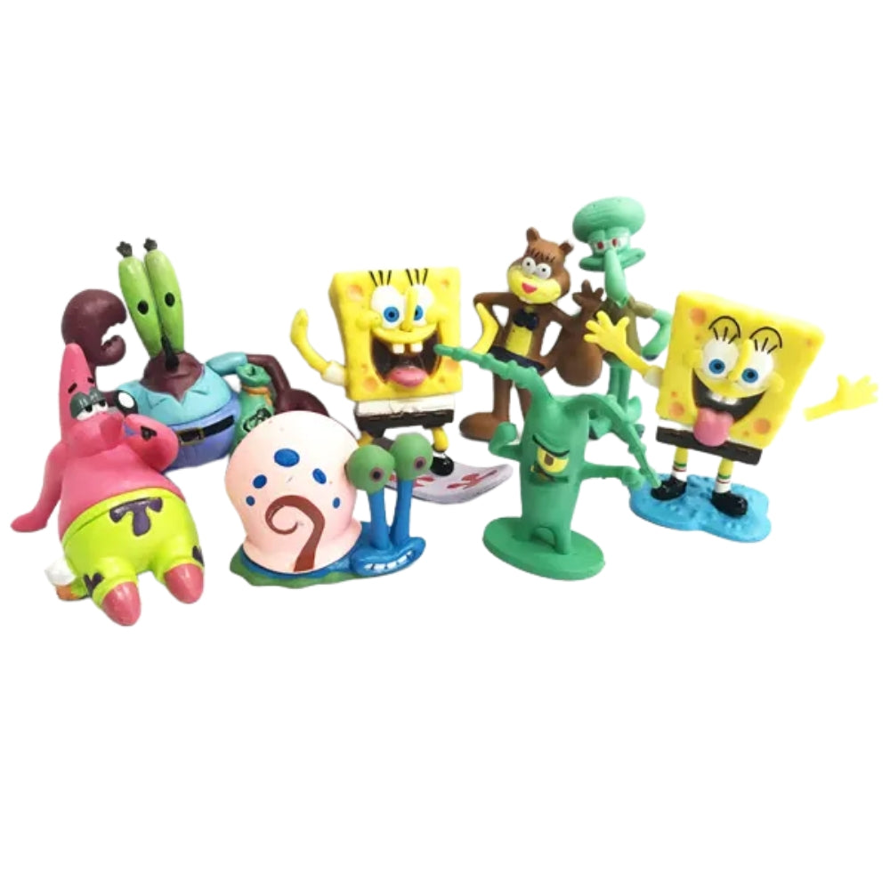 SpongeBob Figurine Cake Toppers 8 Piece Set