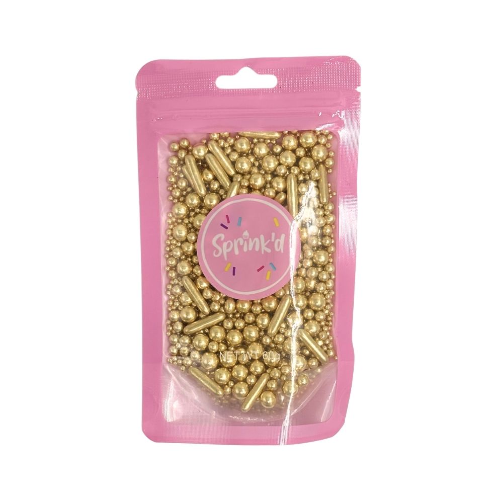 Sprink'd Gold Metallic Sprinkle Mix (60g)