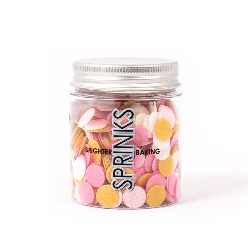 Sprinks Wafer Decorations - Pink, White & Gold
