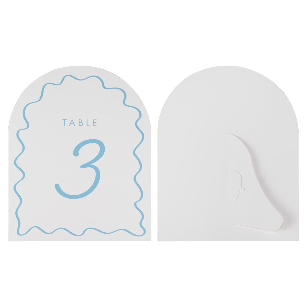 Spritz Cream & Blue Wave Table Numbers