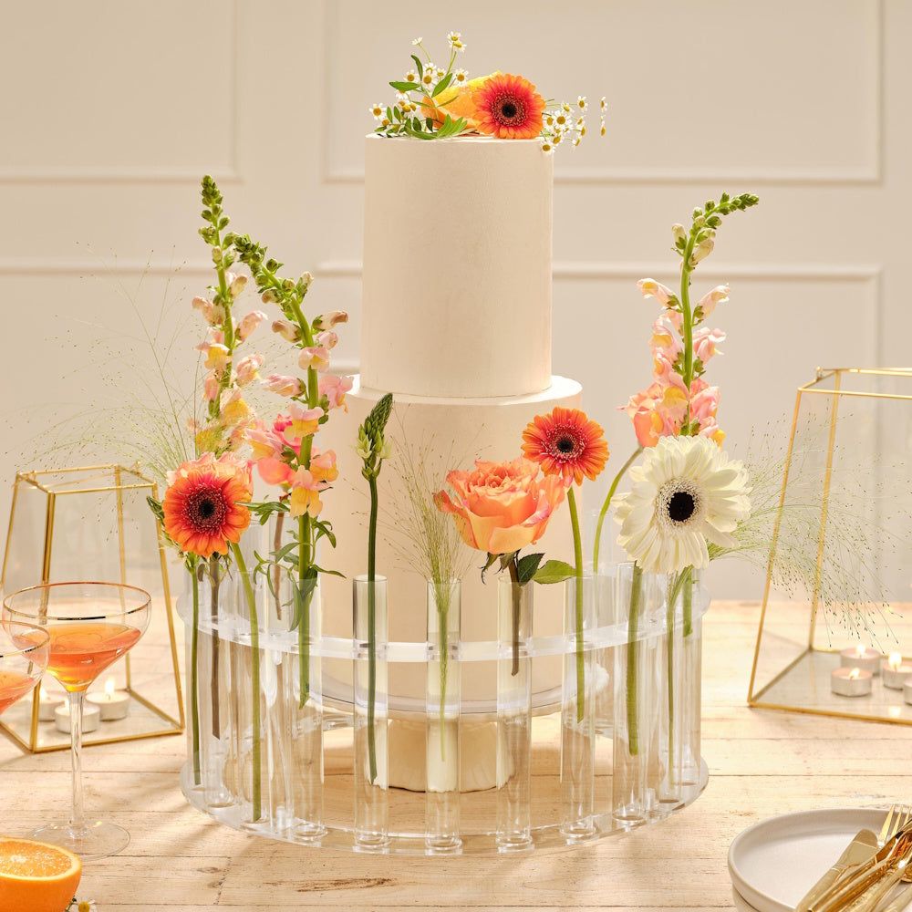 Spritz Round Centrepiece with Glass Stem Holders