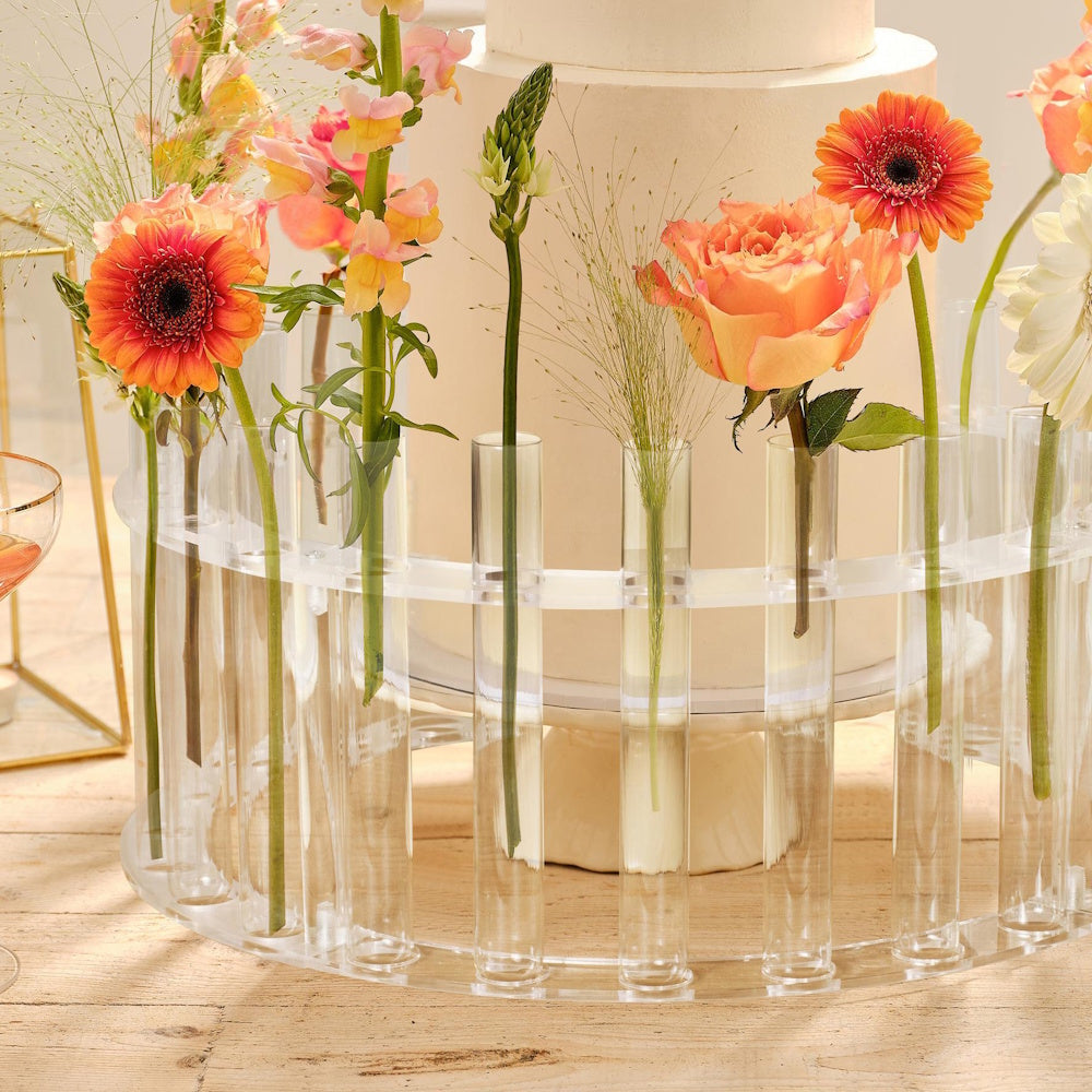 Spritz Round Centrepiece with Glass Stem Holders