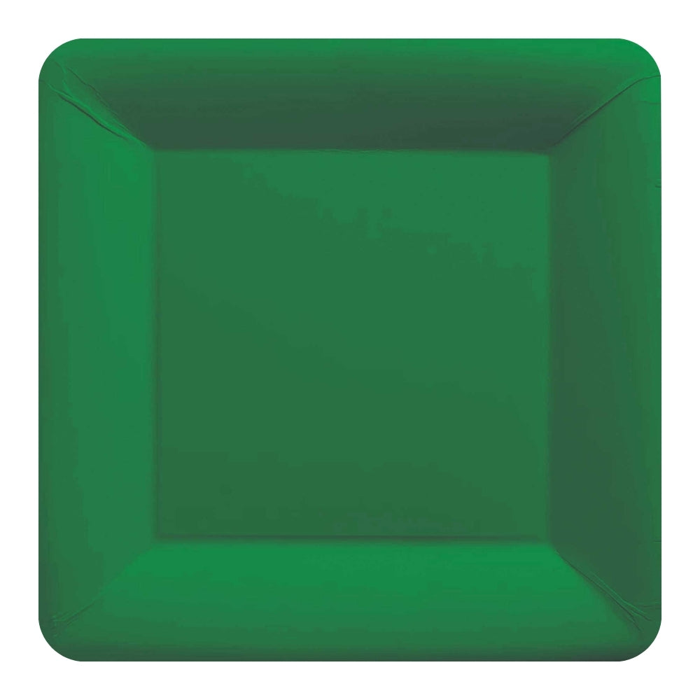 Square Dinner Plates 20pk - Forest Green