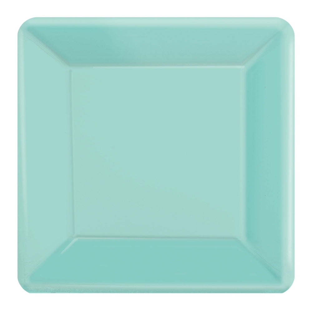 Square Dinner Plates 20pk - Robin's Egg Blue