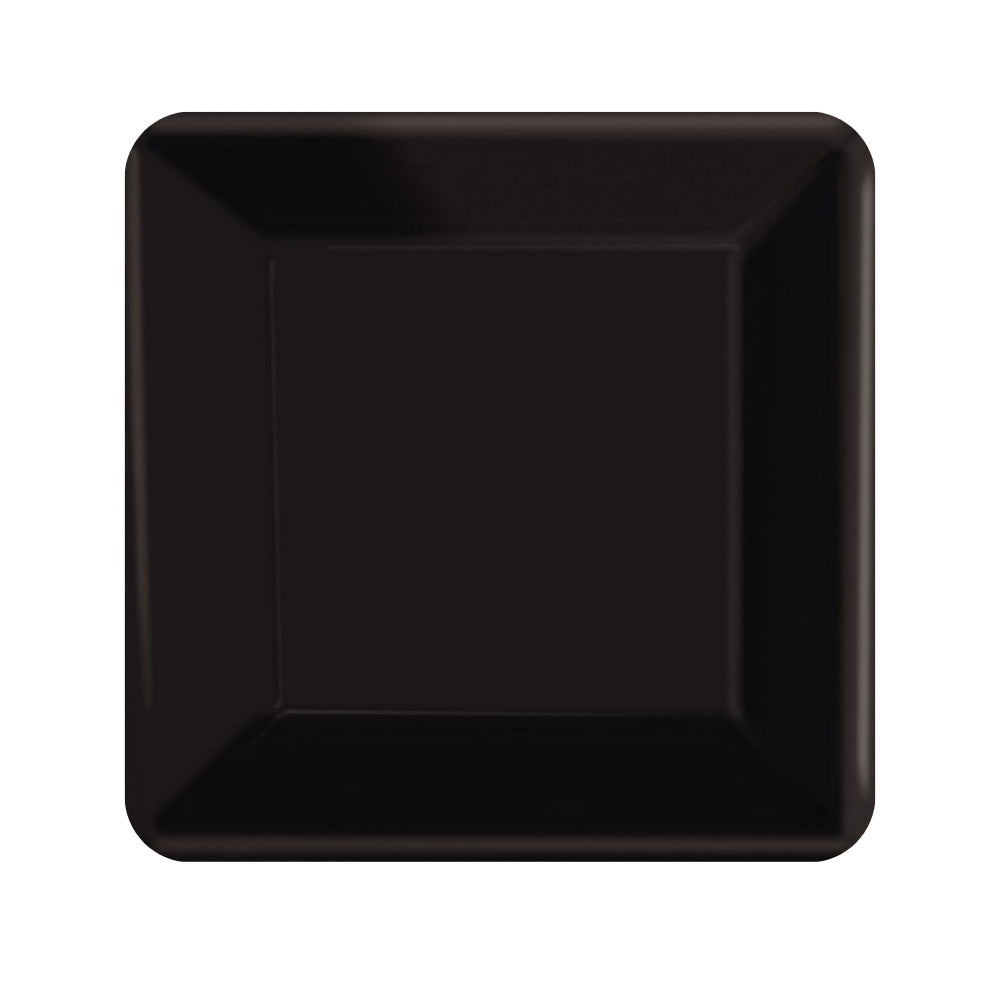 Square Lunch Plates 20pk - Black