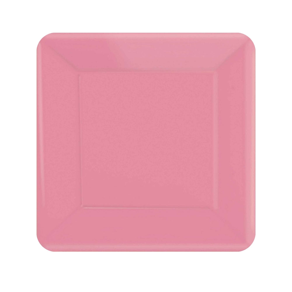 Square Lunch Plates 20pk - New Pink