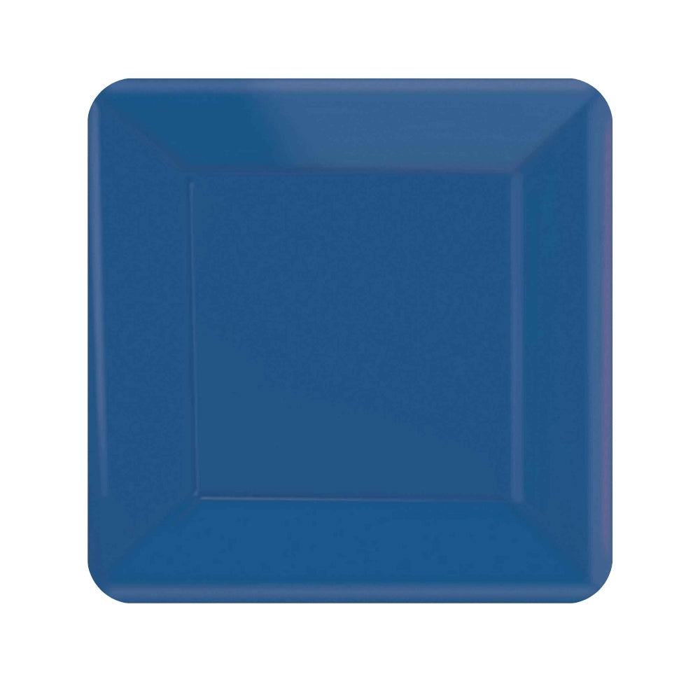 Square Lunch Plates 20pk - Royal Blue