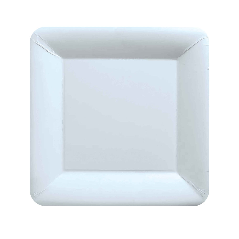 Square Lunch Plates 20pk - White