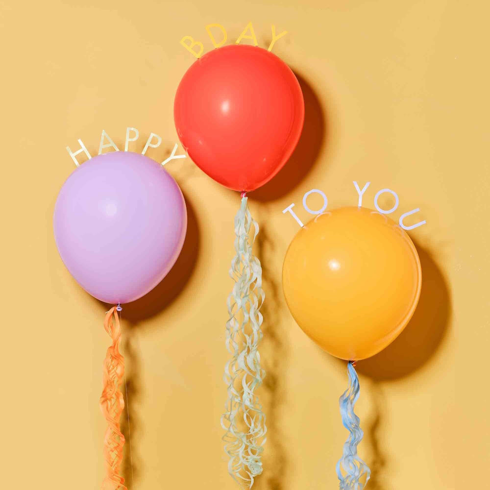 Stripe Hype Balloons with Tails 3pk