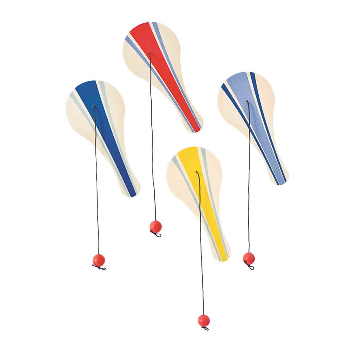 Retro Stripe Paddle Ball Favours 12pk