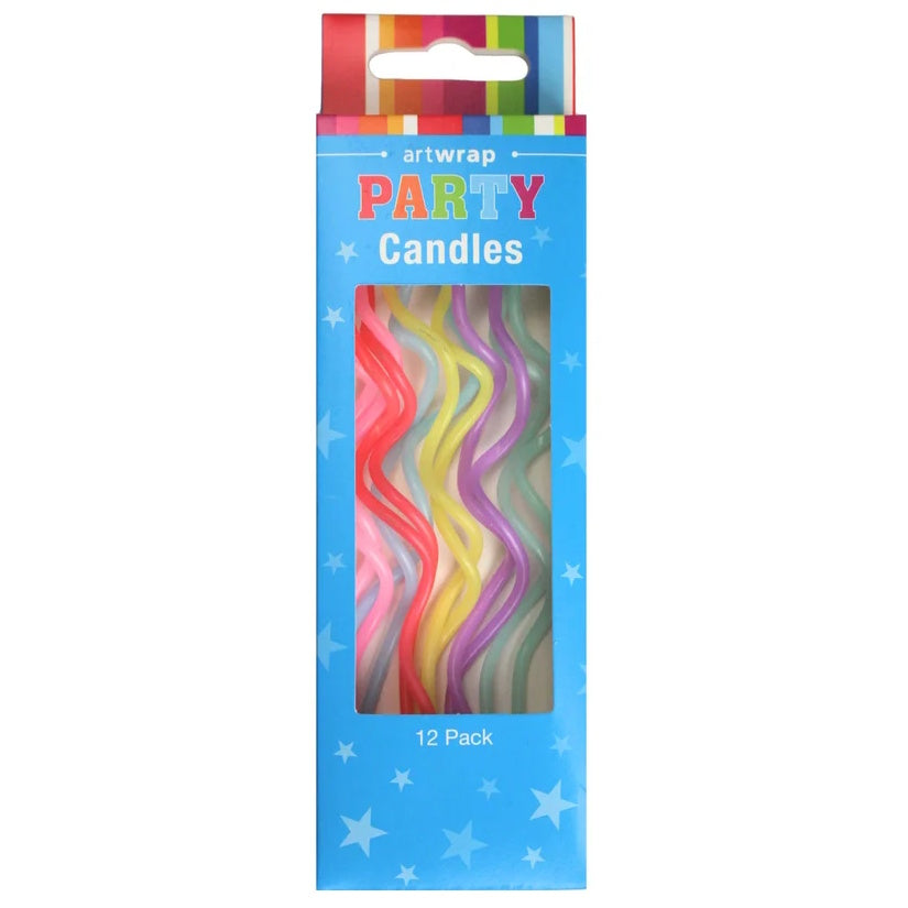 Swirly Birthday Cake Candles 12pk