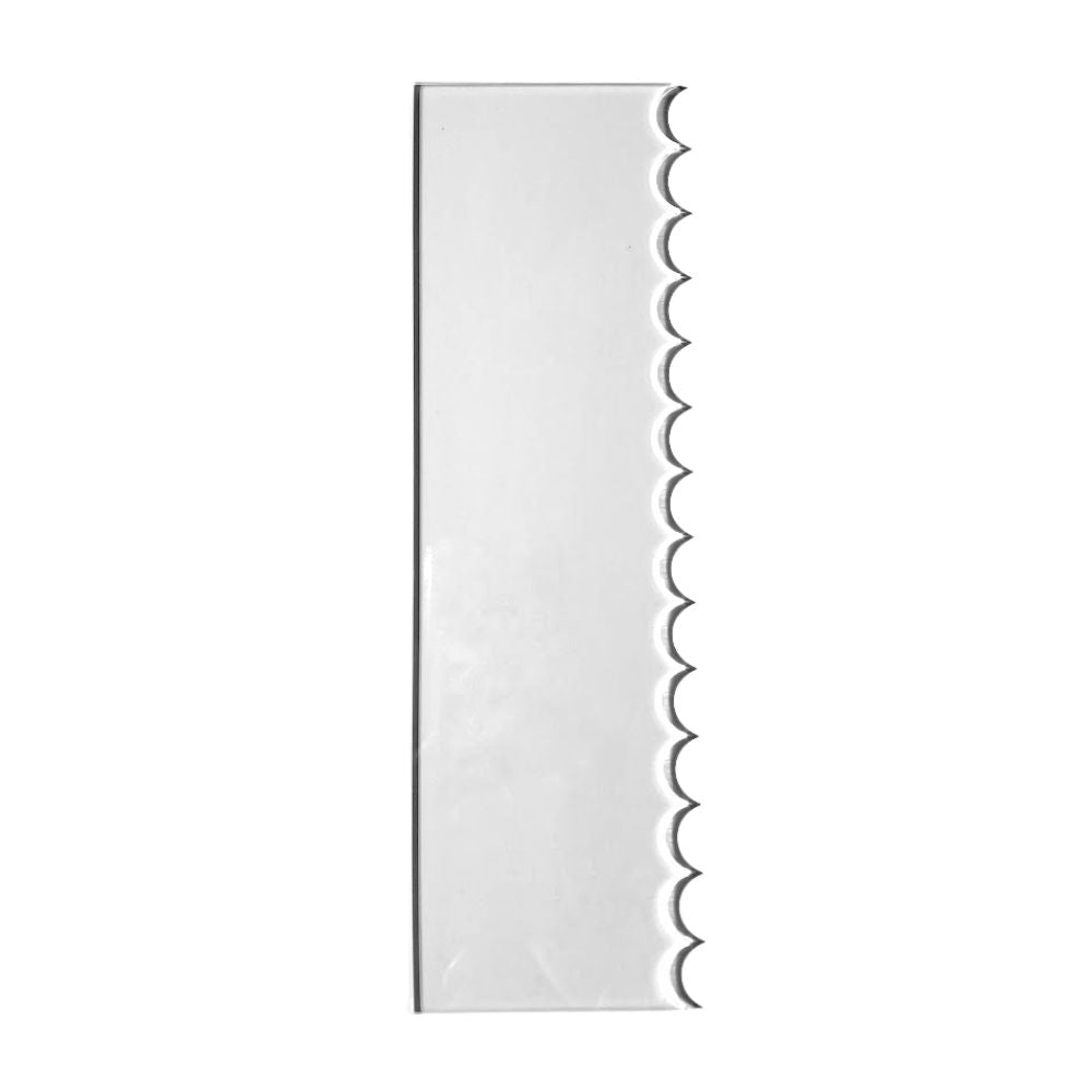 Tall Acrylic Cake Scraper - Scallops Inverted