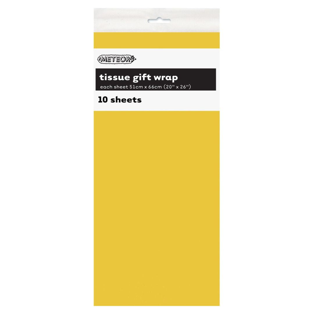 Tissue Paper Sheets 10pk - Yellow