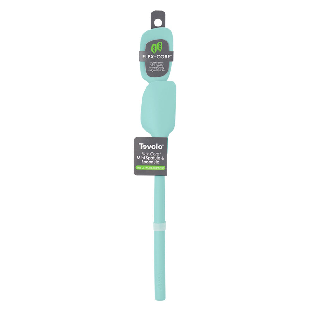 Tovolo Flex-Core Silicone Mini Spatula & Spoonula Set - Aqua