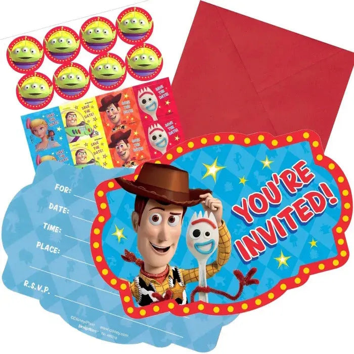 Toy Story 4 Invitations 8pk