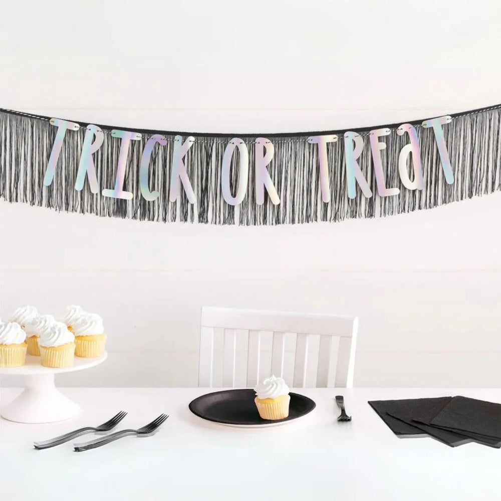 Trick or Treat Foil Fringe Garland Set