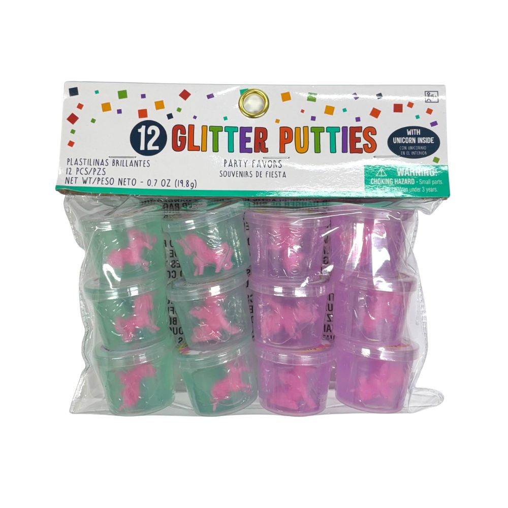 Unicorn Glitter Putty 12pk