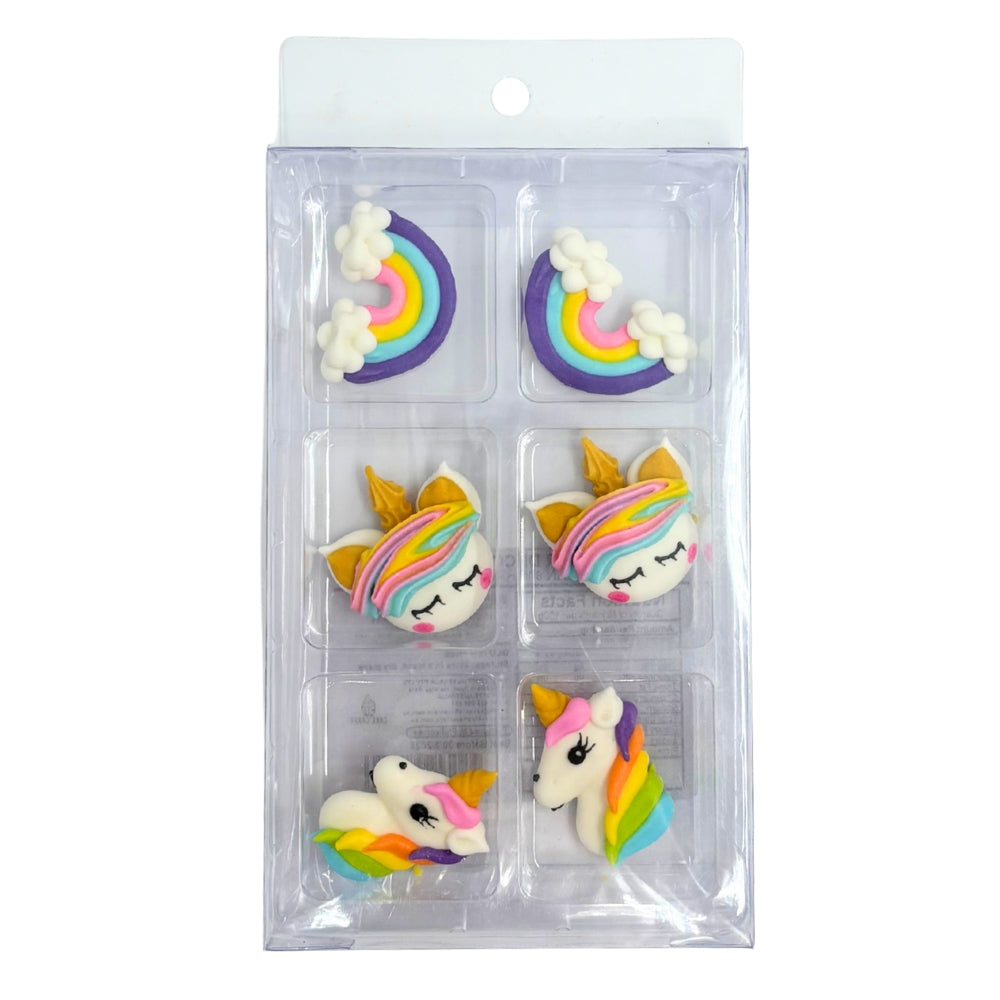 Unicorn Icing Decorations 6pk