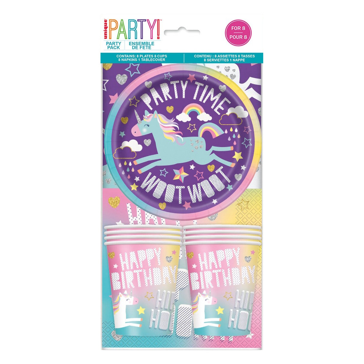 Unicorn Party Time Party Pack for 8