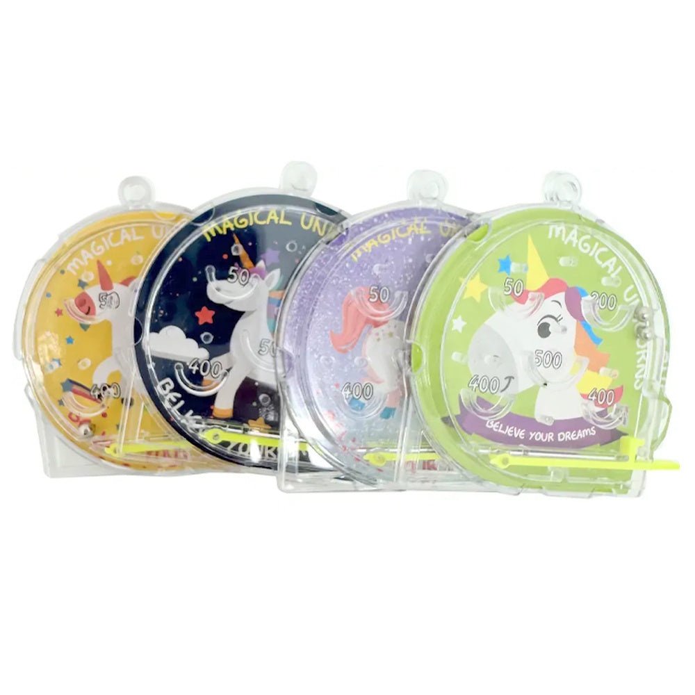 Unicorn Mini Pinball Games 4pk