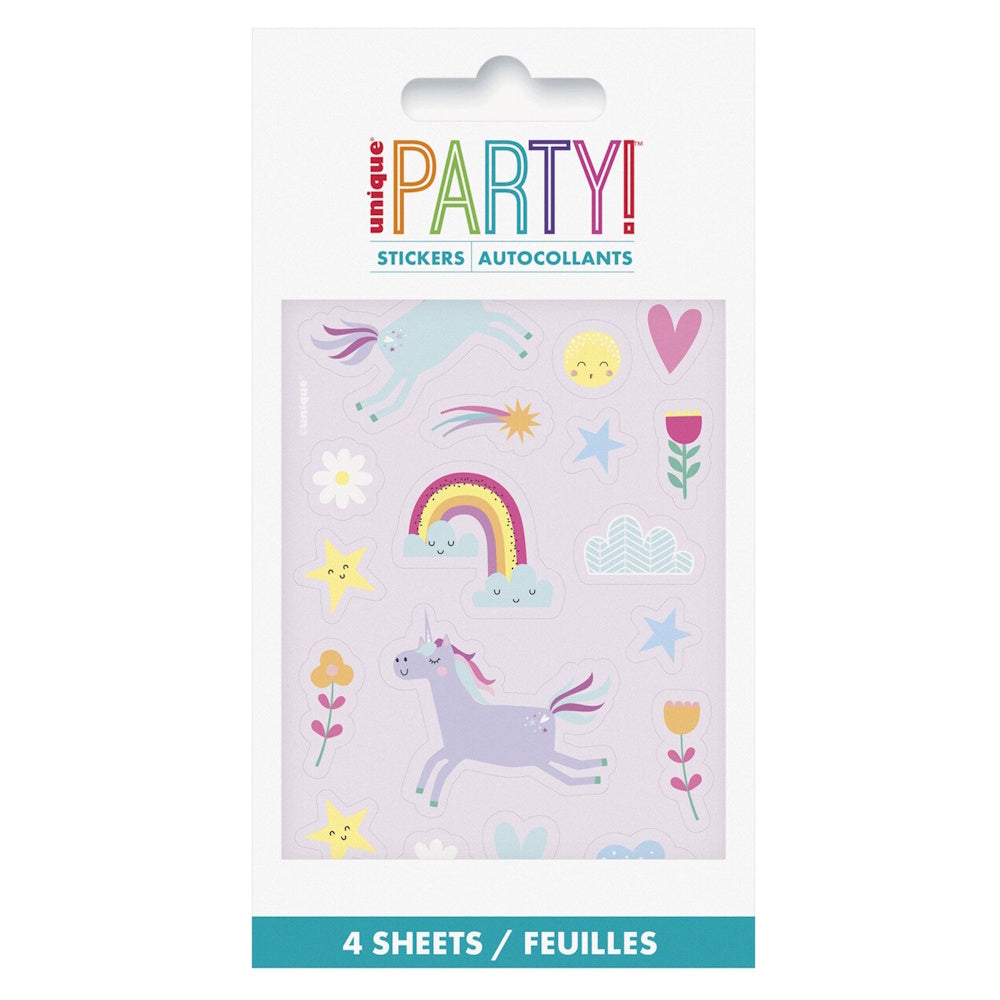 Unicorn Sticker Sheets 4pk