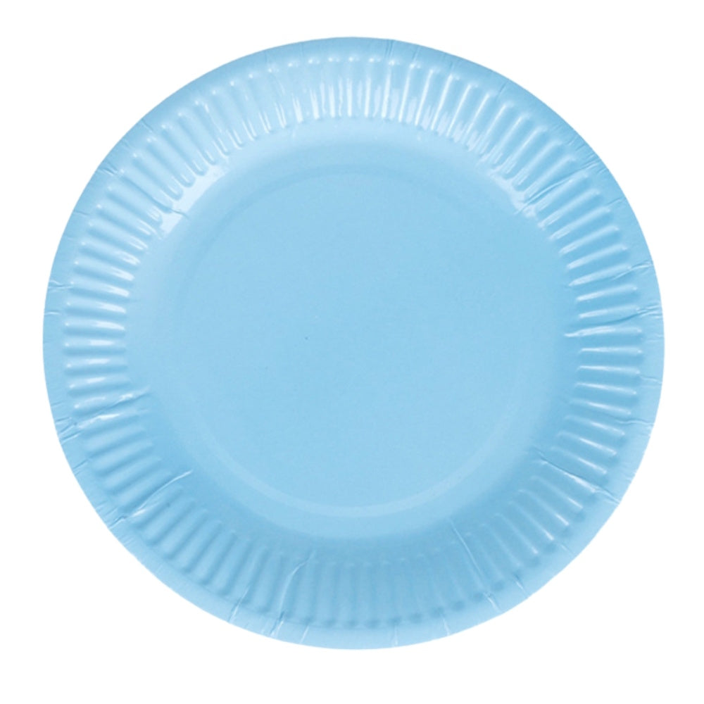 Value Large Party Plates 10pk - Light Blue