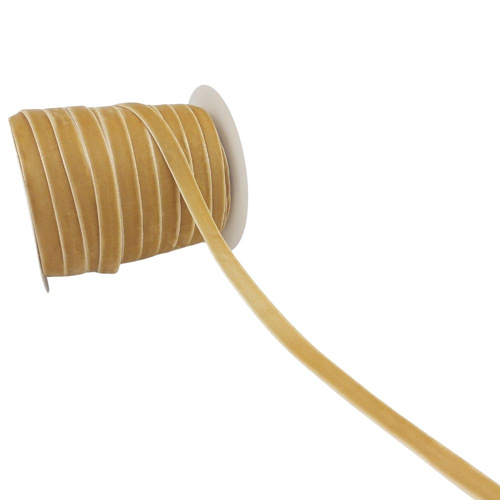Velvet Ribbon 10mm - Gold