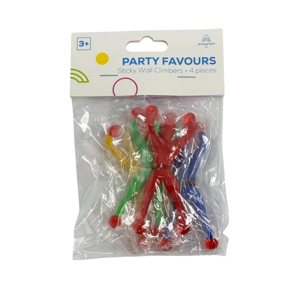 Sticky Wall Climbers Party Favours 4pk