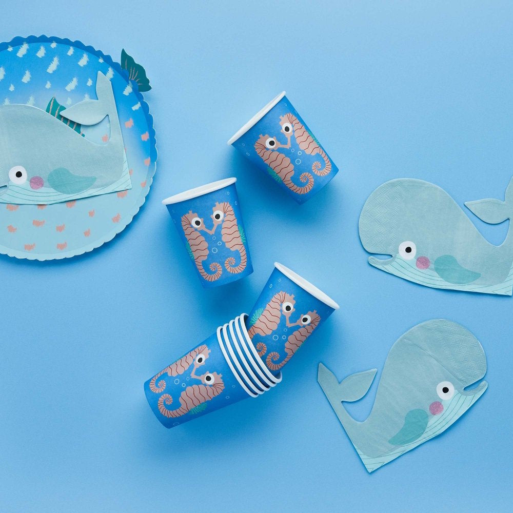 Whale of a Time Seahorse Cups 8pk