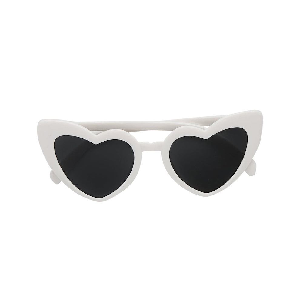 White Heart Shaped Sunglasses