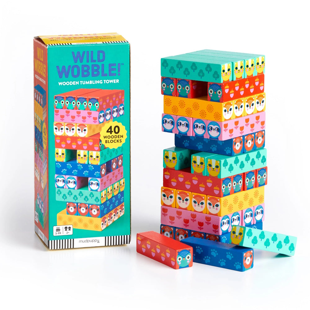 Mudpuppy - Wild Wobble!, Wooden Tumbling Tower