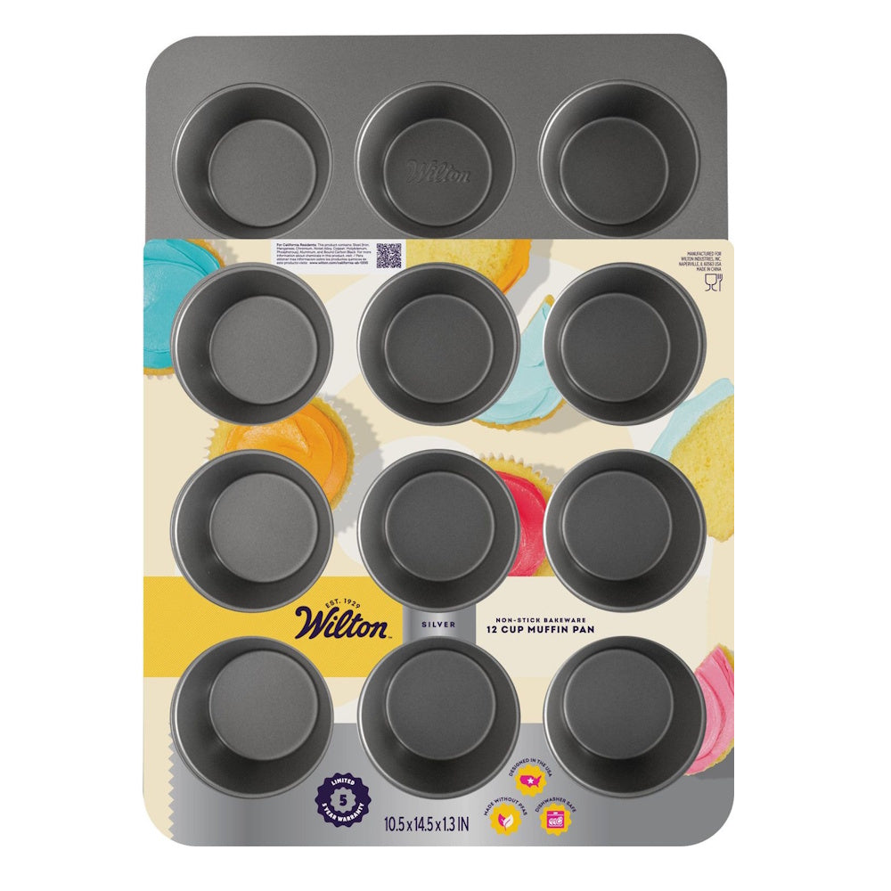 Wilton Silver Regular Muffin Pan 12 Cup