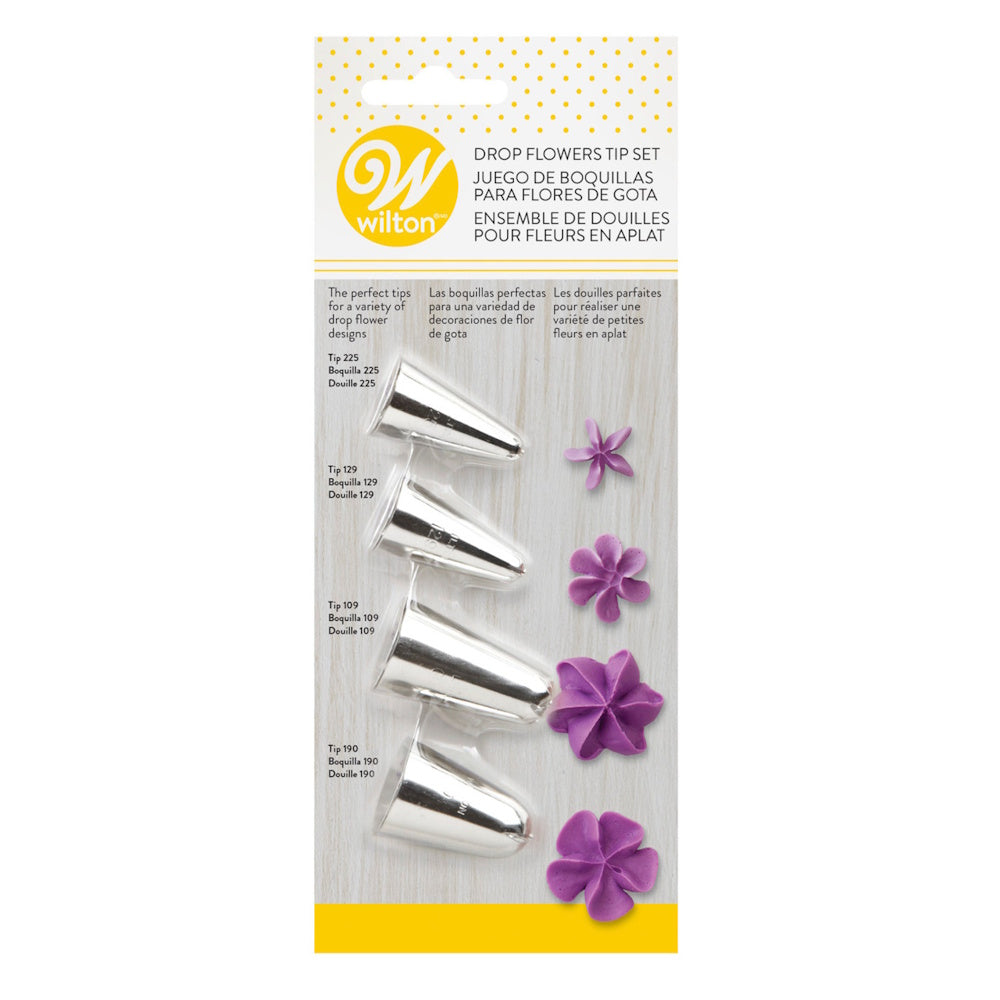 Wilton Drop Flower 4pc Tip Set