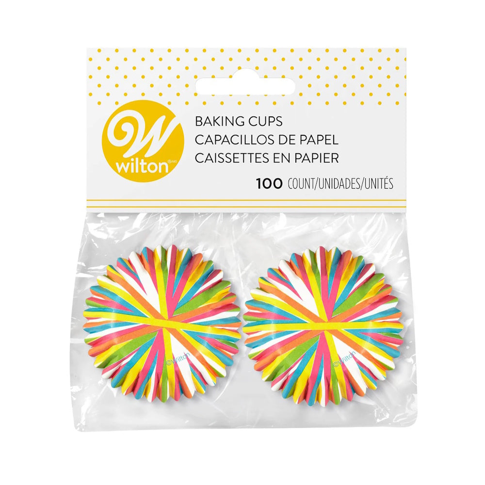 Wilton Mini Cupcake Cases - Colour Wheel 100pk