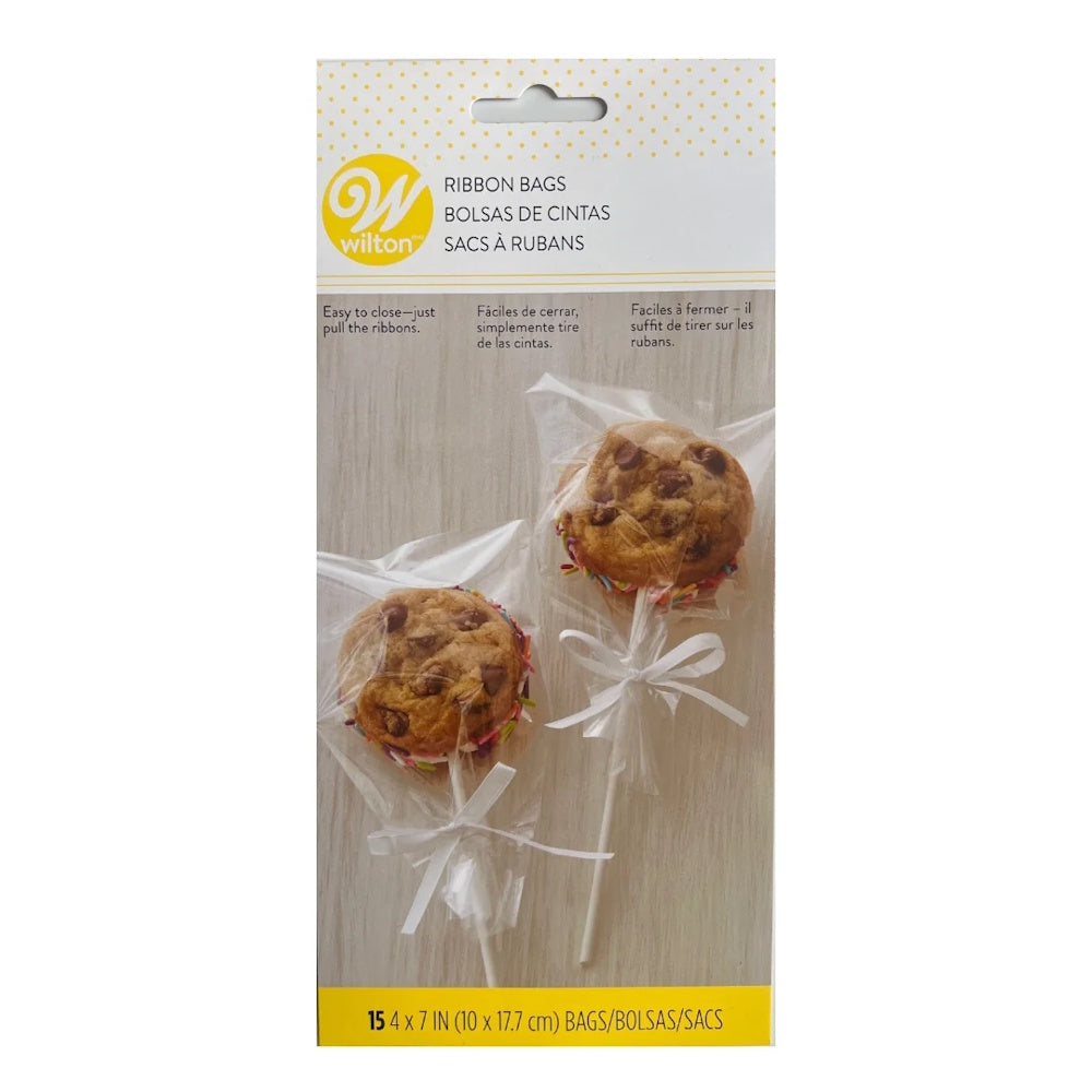 Wilton Drawstring Ribbon Lollipop / Cake Pop Bags 15pk