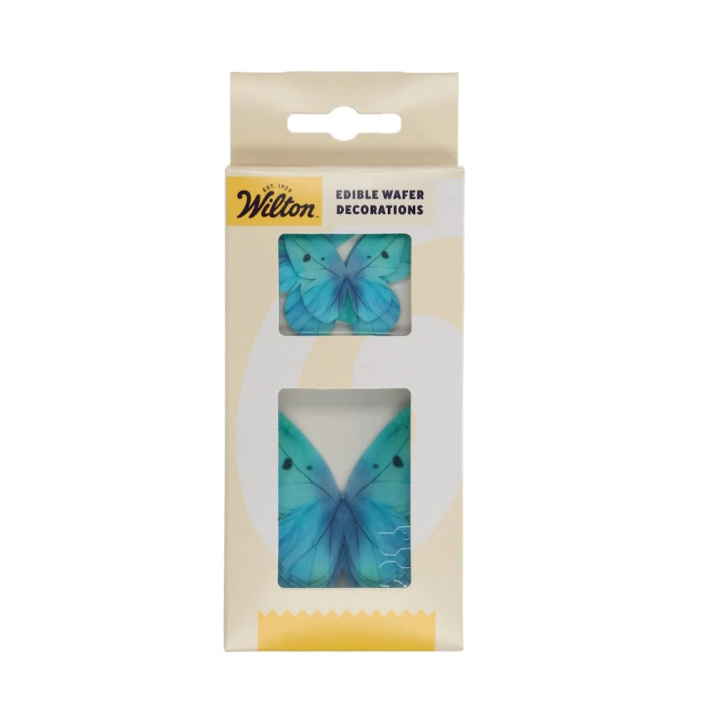 Wilton Edible Wafer Decorations - Blue Butterflies