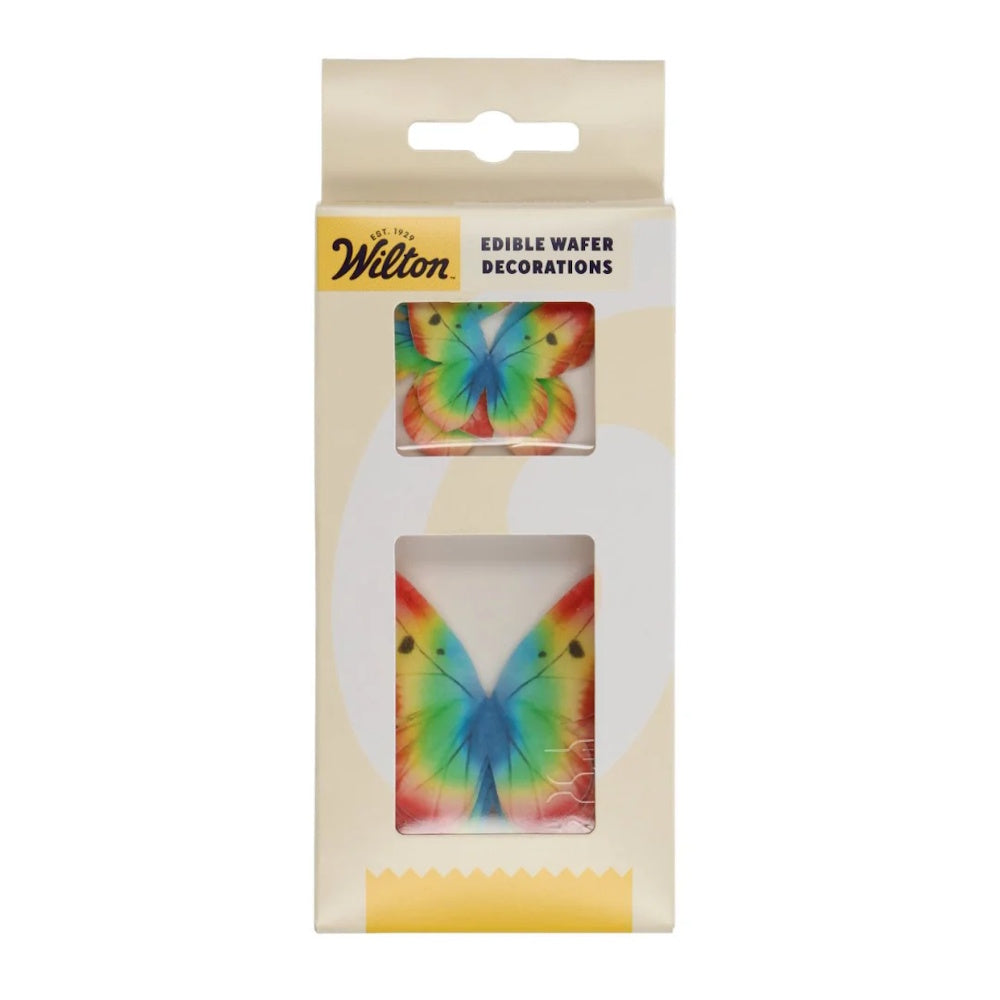Wilton Edible Wafer Decorations - Rainbow Butterflies