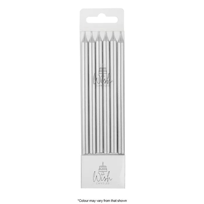 Wish Tall Candles 12pk - Silver