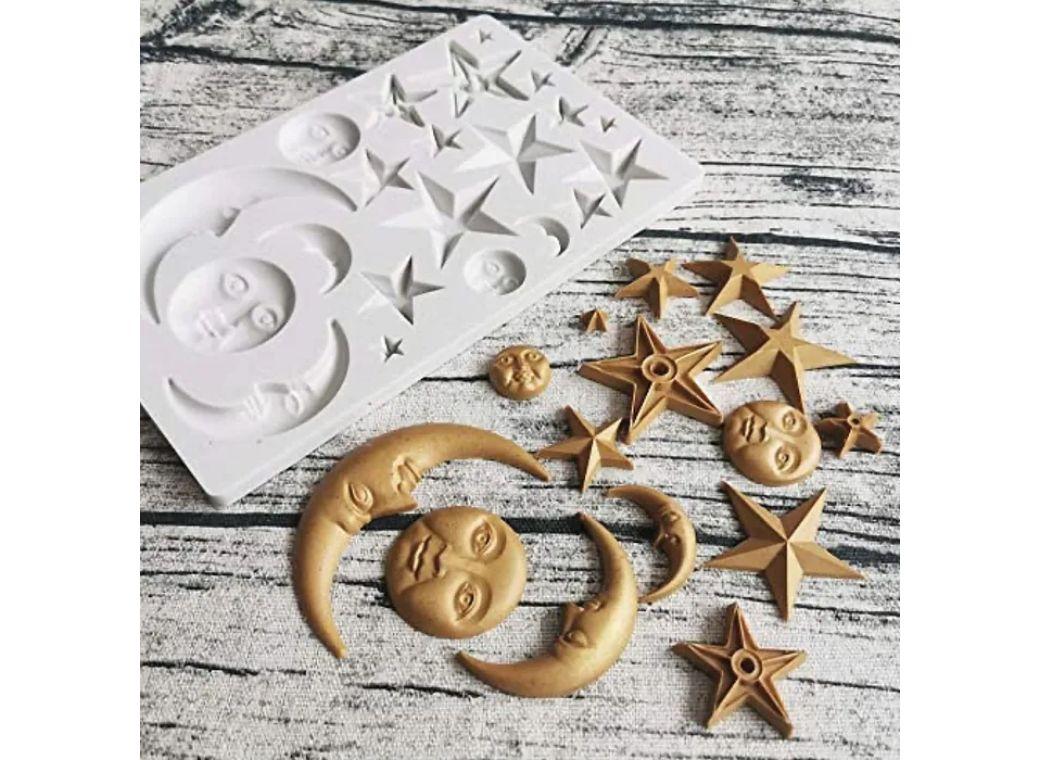 Assorted Moon & Stars Silicon Mould