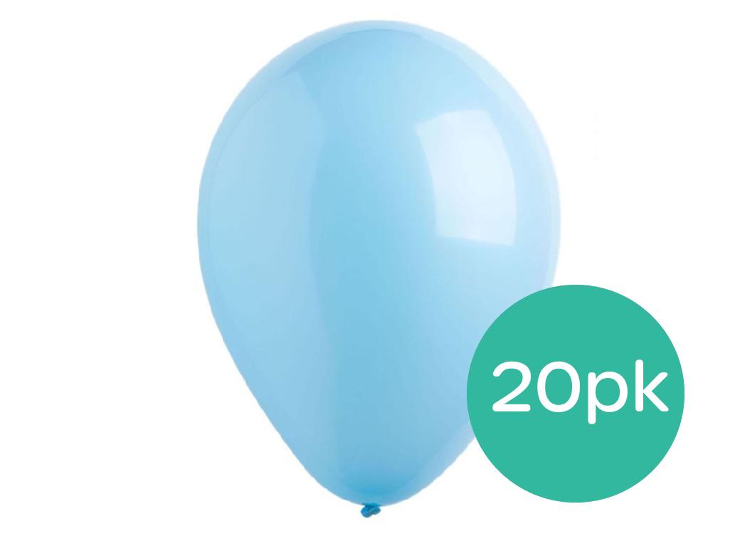 Value Balloons 20pk - Baby Blue