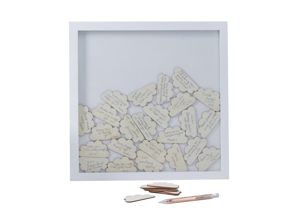 Baby Shower Cloud Frame Guest Book Alternative