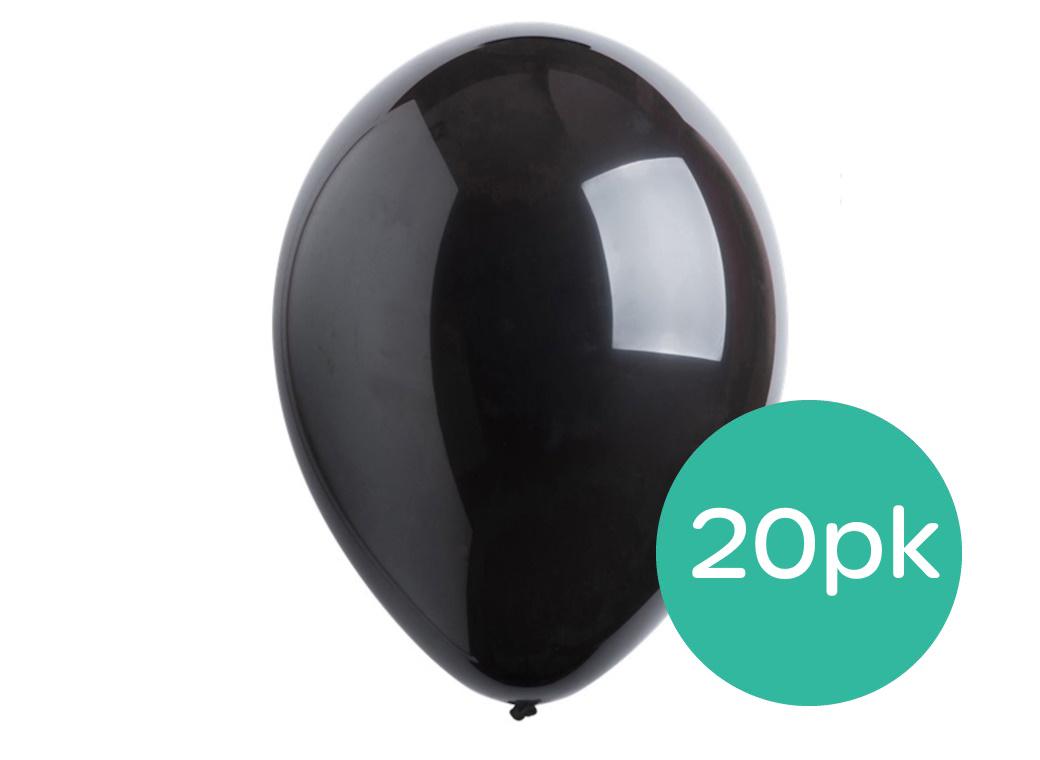 Value Balloons 20pk - Black
