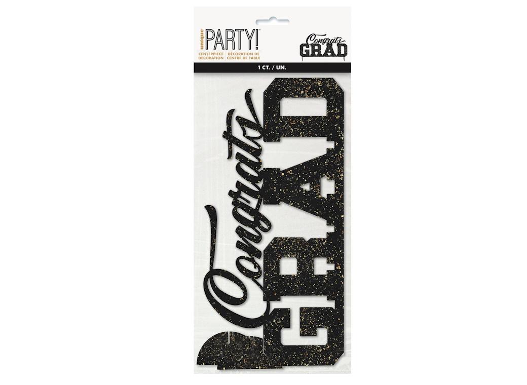 Black & Gold Congrats Centrepiece