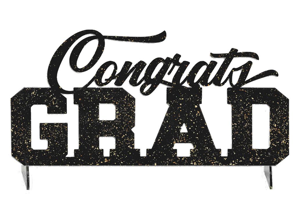 Black & Gold Congrats Centrepiece