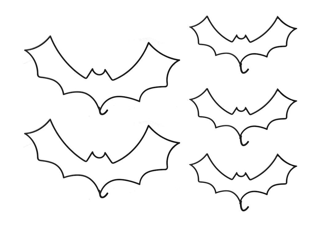 Black Wire Bat Cake Decorations