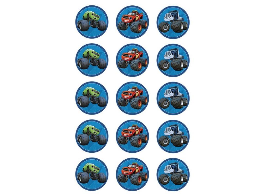 Edible Icing Cupcake Images - Blaze