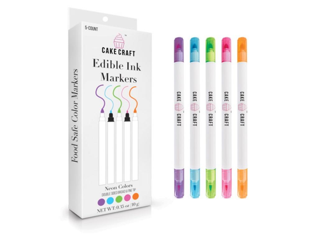 Cake Craft Edible Markers 5pk Neon