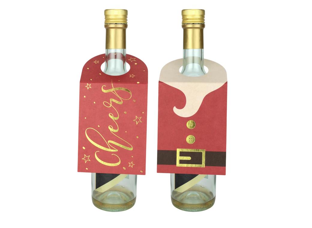 Christmas Bottle Tags 4pk