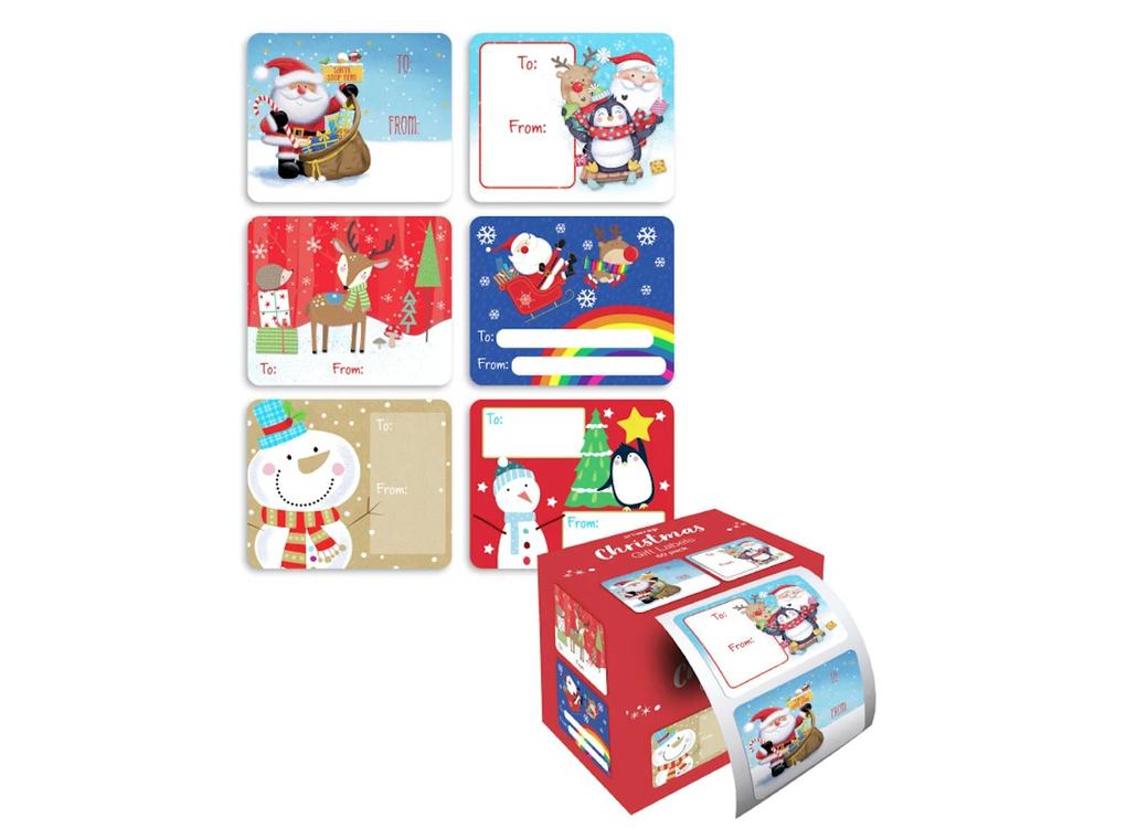 Christmas Jumbo Gift Labels 60pk Kids